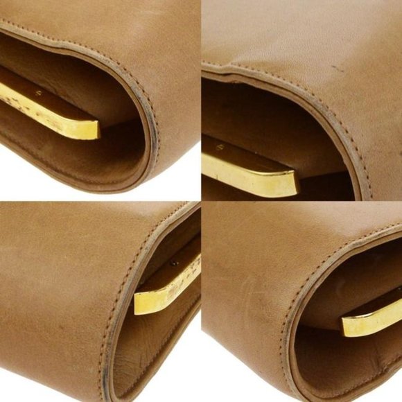 Gucci Camel Leather Horsebit Shoulder Bag Equestrian Accent - Picture 7 of 9